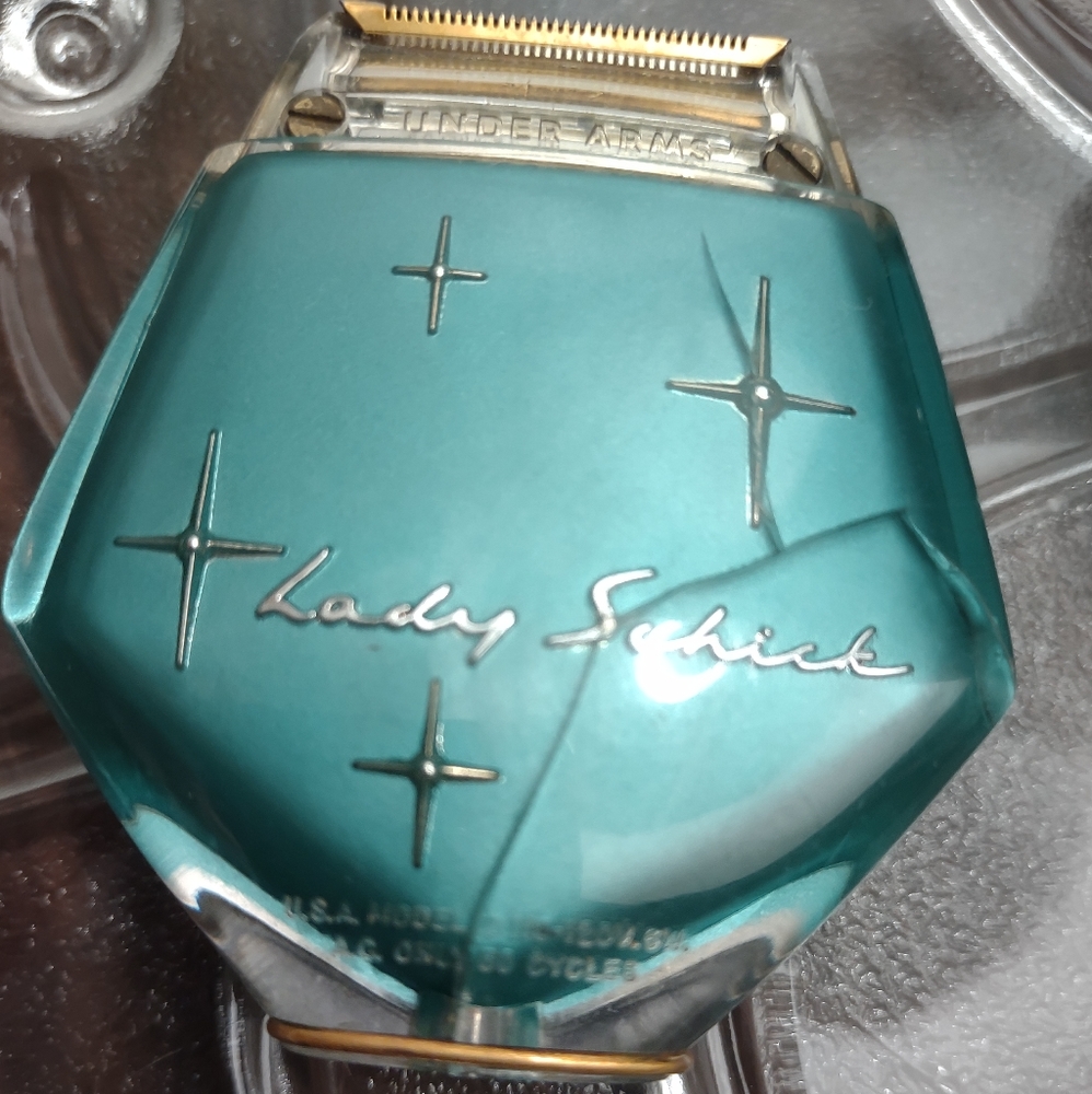 Teal Lady Schick Electric Starburst Pattern Razor - Picture 10 of 12